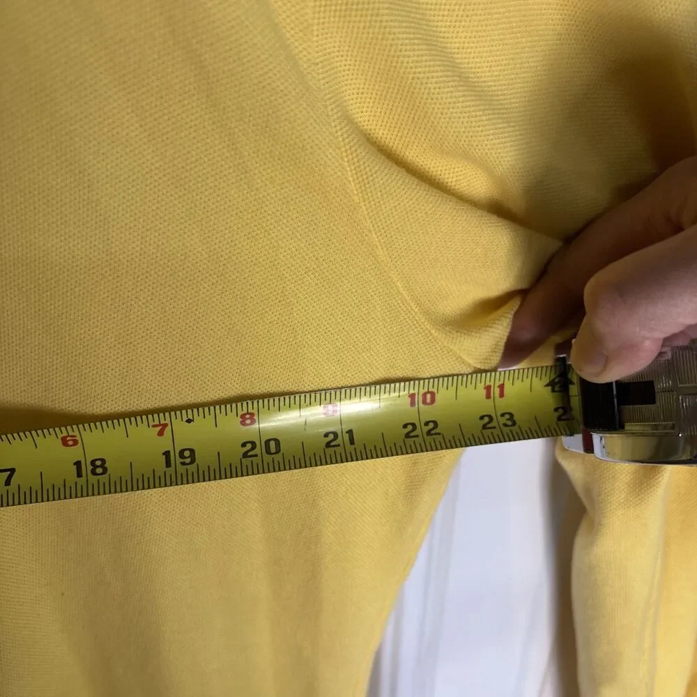 Vintage Polo Ralph Lauren Mens Yellow Long Sleeve Polo Shirt XL